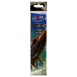 Повідець рибальський, титановий, Dixxon, довжина 15см, тест 15кг, 2шт/уп